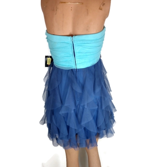 Teeze Me Bicolor Sleeveless Tulle Dreas - Picture 3 of 9